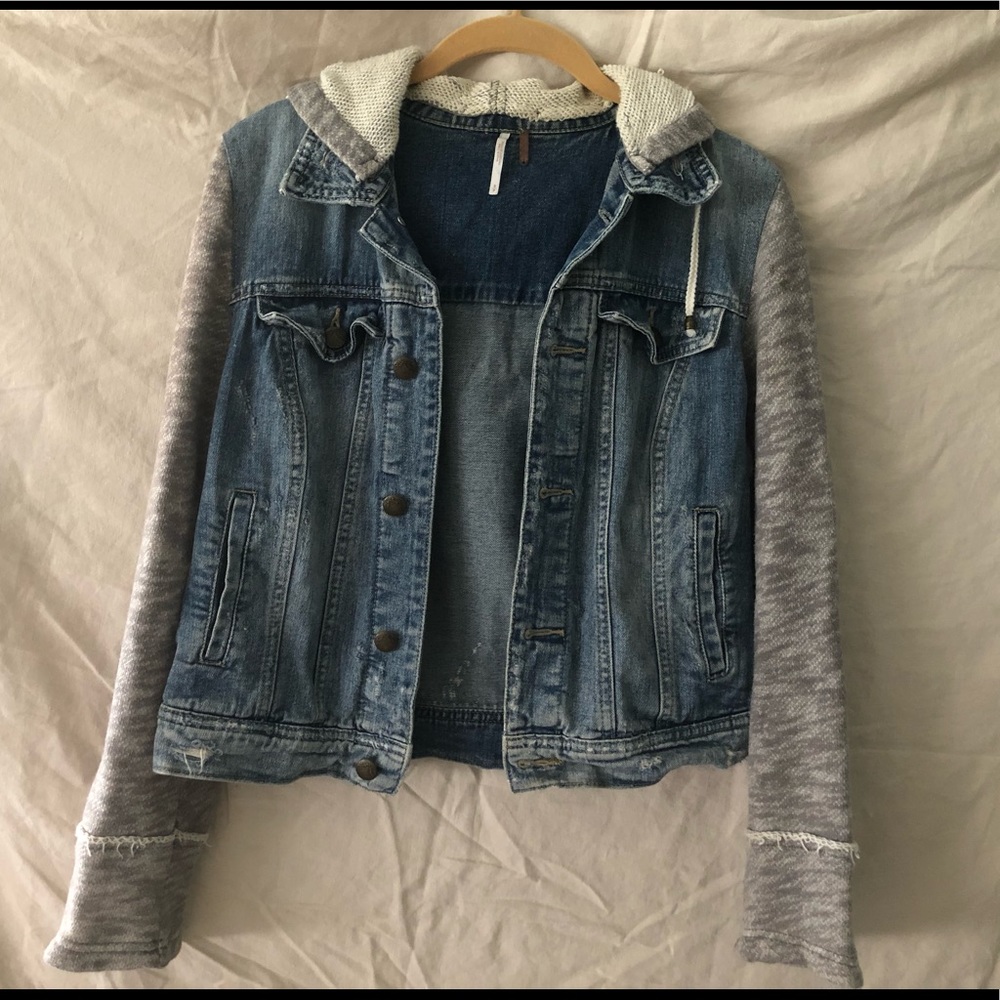 Free People denim hoodie